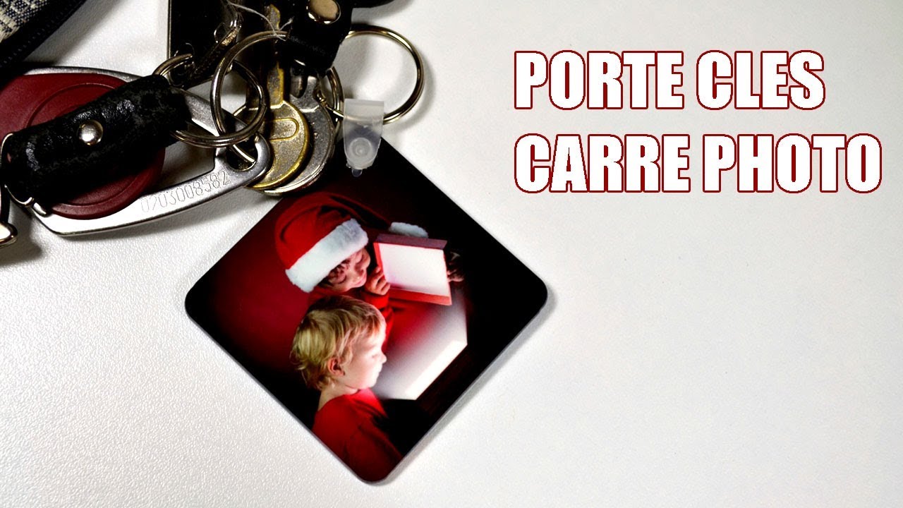 Porte clés carrés personnalisables avec plusieurs photos