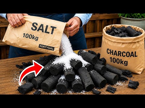 Mix charcoal with salt! Most people would never know what happened 😱