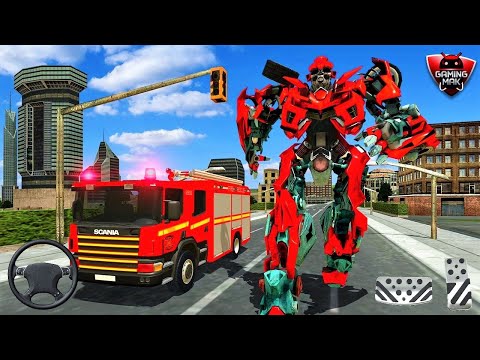 Fire Truck Real Robot Transformation: Robot Wars / Robot Rescue Mission - Android Gameplay - HD