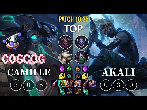 RJ Cogcog Camille vs Akali Top - KR Patch 10.25