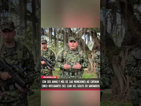 Con seis armas y más de 260 municiones así cayeron cinco integrantes del Clan del Golfo en Santander