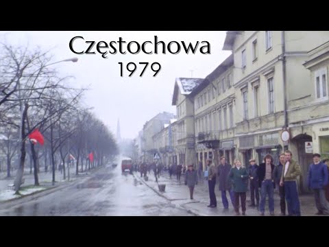 Częstochowa w 1979 roku na kolorowym filmie w jakości HD
