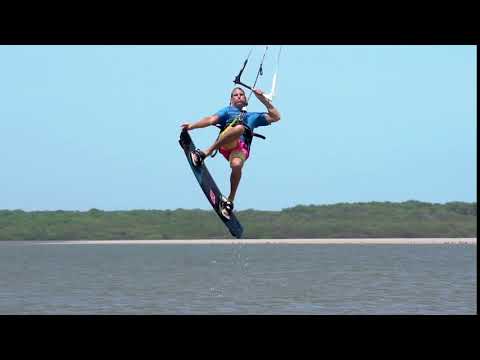 Kitesurfing Technique - Back Roll Grab from Toeside