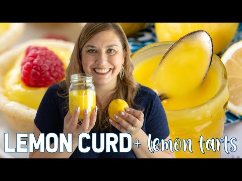 EASY LEMON CURD + 2 ingredient Lemon Tarts