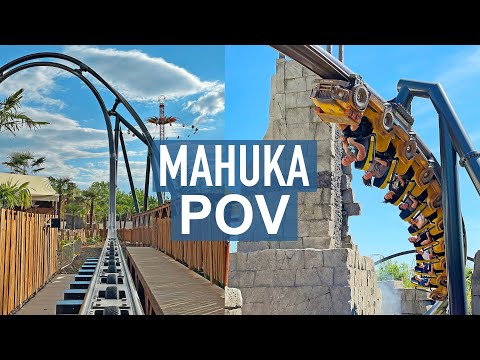 Mahuka Front Row POV Europe's First Single Rail Coaster in France | NEW FOR 2024 Walibi Rhône Alpes