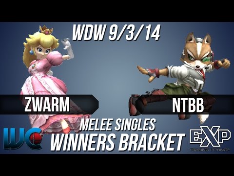 WDW 9/3/14 -  Zwarm (Peach) vs. NTBB (Fox) Melee Winners Bracket