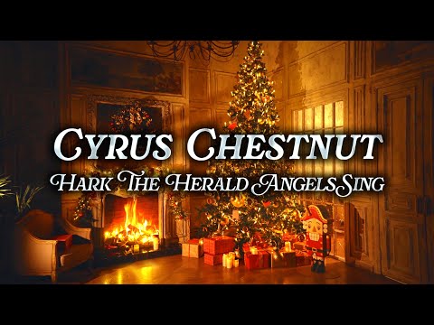 Cyrus Chesnut - Hark The Herald Angels Sing | Fireplace Christmas 🪵🔥 | Christmas Music 🎄