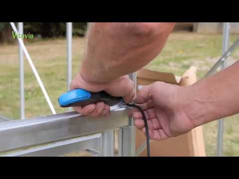 Växthus Vitavia Mars 9900 Svart 3mm Delat Glas Med Sockel