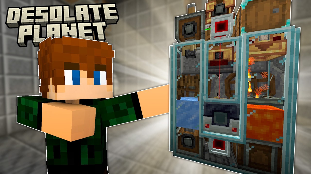 Á MÁQUINA QUE GERA MINÉRIOS 100% AUTOMÁTICO!!! - Minecraft Desolate Planet E14 (1.20)