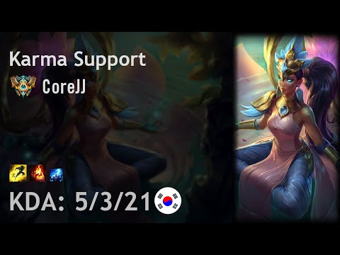 Karma Support vs Bard - CoreJJ - KR Challenger Patch 6.17