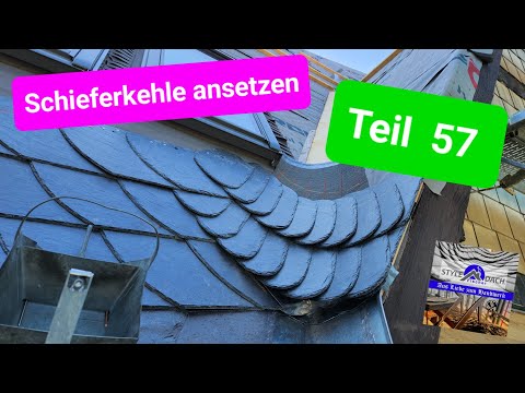 Schieferkehle ansetzen - Teil 57  - Schiefer Schuppendeckung in Freital - Schieferdecker aus Sachsen