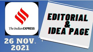 26th November 2021 | Gargi Classes Indian Express Editorial Analysis/Discussion