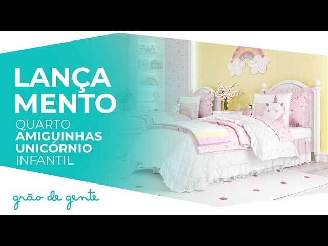 Quarto Infantil Amiguinhas Unicórnio - Grão de Gente