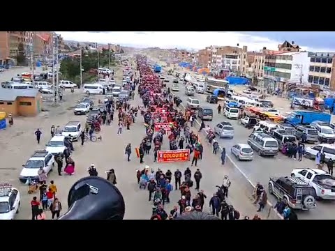 Massive arrival at El Alto of the National March against DS 5503 of Rodrigo Paz, "The Homeland Is...