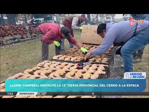 Llambi Campbell vivió la 13° Fiesta Provincial del Cerdo a la Estaca: Asador, Chiariotti y Coudannes