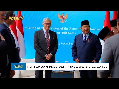PRESIDEN PRABOWO ANUGERAHKAN BINTANG JASA UTAMA BERTEMU BILL GATES