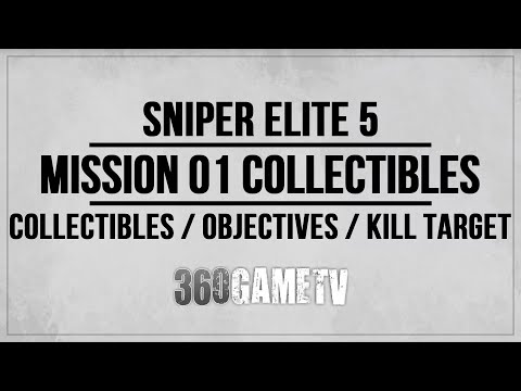 Sniper Elite 5 Mission 01 The Atlantic Wall All Collectibles / Optional Objectives / Kill Targets