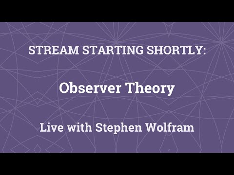 Stephen Wolfram on Observer Theory