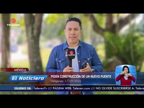 Colapsó puente en Aricagua por las lluvias – El Noticiero emisión meridiana 17/09/26
