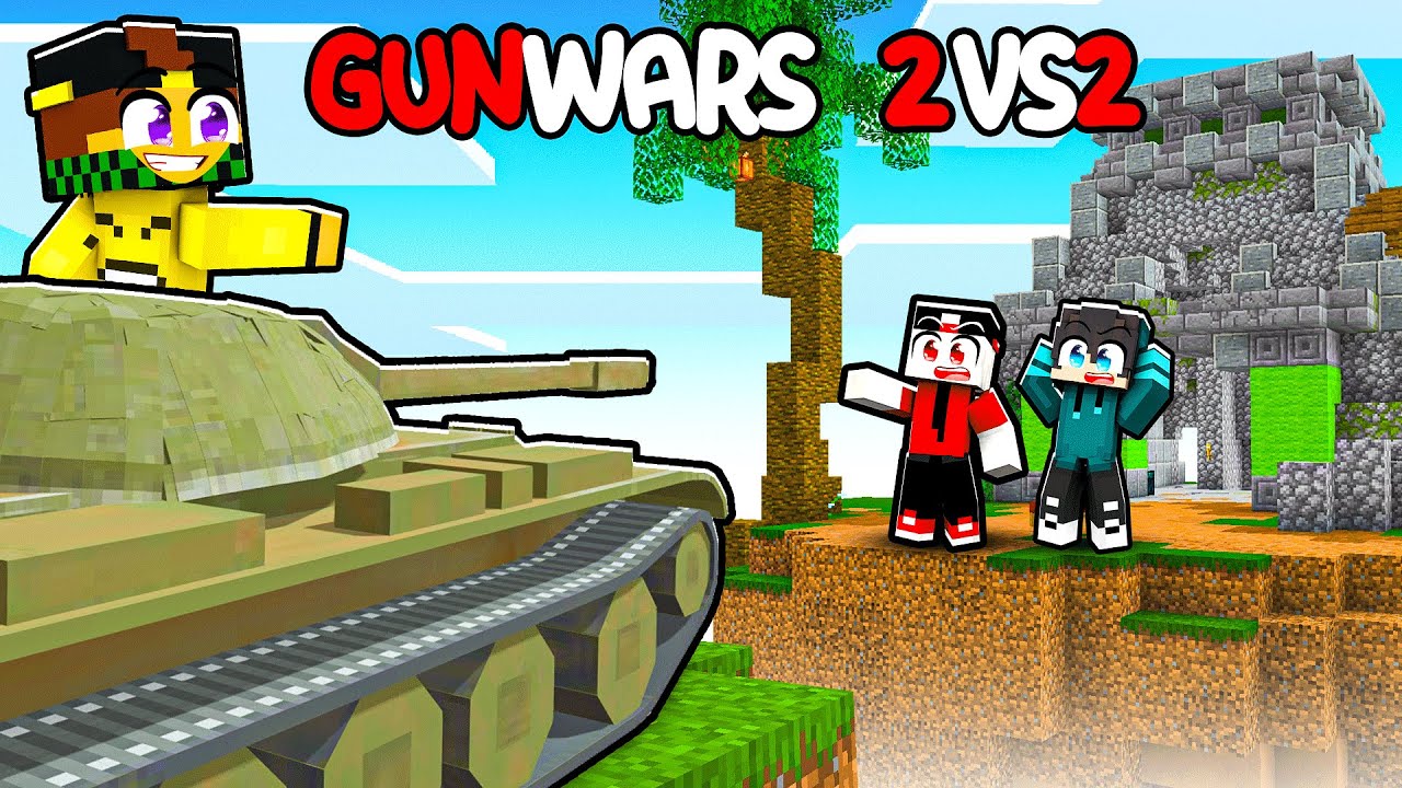 GUNWARS 2vs2 con CARRI ARMATI - MARCY e NICO vs LOCO e DAMIANO MINECRAFT ITA