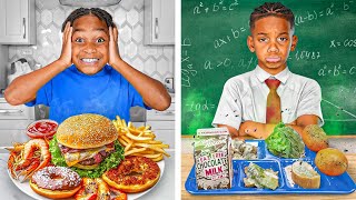 Download lagu HOME VS SCHOOL FOOD CHALLENGE mp3