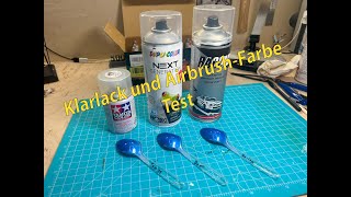 Airbrush Farbe und Klarlack Test | Glanz und Widerstand Test | German
