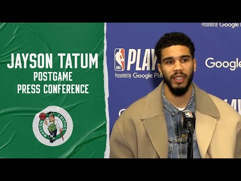 Jayson Tatum Postgame Press Conference ' Game 3 ' Boston Celtics at Brooklyn Nets