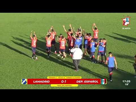 #PrimeraC | LAMADRID 0-1 DEPORTIVO ESPAÑOL - Compacto