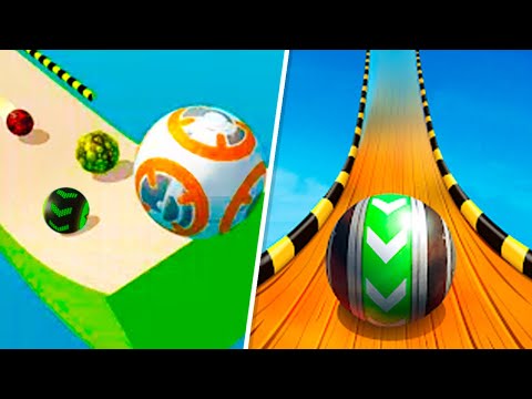 Sky Rolling Balls vs Sick Ball's Racing - Roll Going Ball 3D