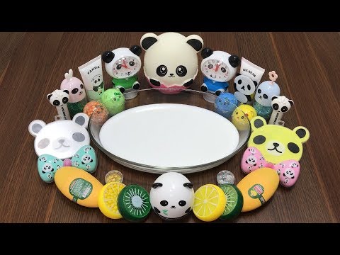 Special Series Panda Slime | Mixing Random Things Into Glossy Slime | Satisfying Videos