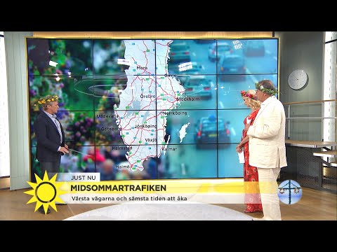 Midsommartrafiken – välj dessa vägar om du vill komma fram i tid - Nyhetsmorgon (TV4)