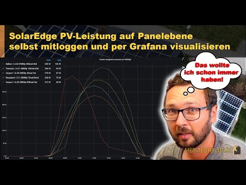 SolarEdge PV-Leistung auf Panelebene selbst mitloggen und per Grafana visualisieren