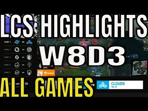 LCS Spring 2023 W8D3 Highlights ALL GAMES - CLG vs C9, FLY vs TSM, EG vs TL, DIG vs GG, 100 vs IMT