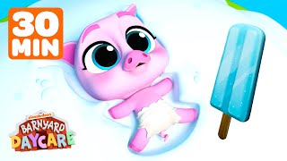 30 Minutes of Cozy Snow Day Snacks w/ Farmer Mia & Milo! 🍪 | Barnyard Daycare
