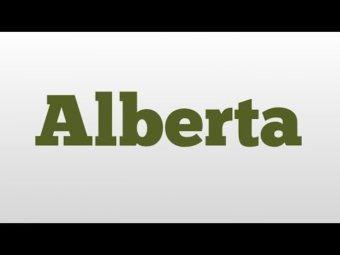 Alberta meaning and pronunciation