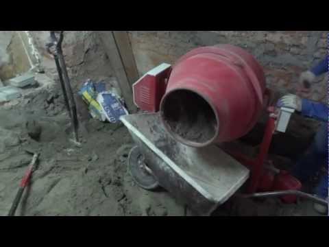 Ekostyren - przygotowanie masy w betoniarce