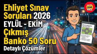 Ehliyet Sınav Soruları 2026 Eylül - Ekim Çıkmış Sorular
