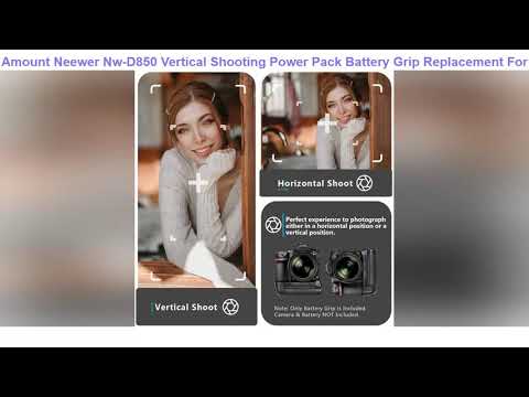 Neewer Nw-D850 Vertical Shooting Power Pack Battery Grip Replacement For Mb-D18 With 2.4g Hz Wirele
