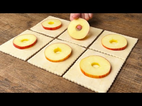 Wenn Sie Blätterteig und 2 Äpfel haben, ist hier ein beliebtes Familienrezept! In nur 10 Minuten.