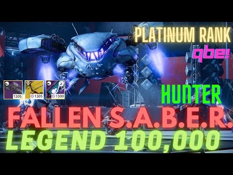 Destiny 2 - Nightfall The Ordeal: Fallen S.A.B.E.R., Legend 100,000. Platinum Rank. Hunter.