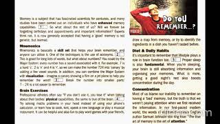 Action 11 Module 3c Do You Remember?