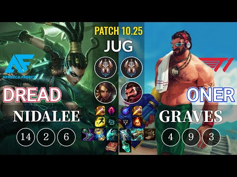 AF Dread Nidalee vs T1 Oner Graves Jungle - KR Patch 10.25