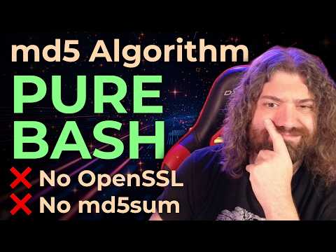I implemented the `md5` algorithm in Bash with 0 external utilities