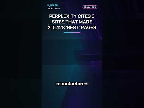 Perplexity cite 215 128 pages « best software » pour l'IA