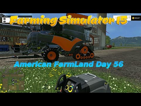 Farming Simulator 15 American FarmDay 56 Multiplayer Canola Harvest