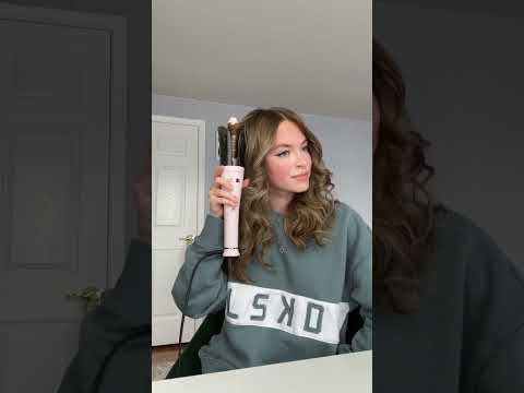 Trying a automatic curler for the first time #haircurls #curlingiron
