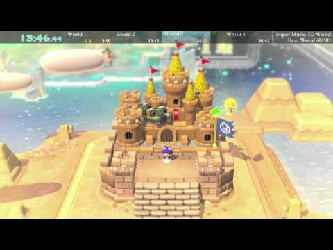 Super Mario 3D World Beat World 4 Speedrun in 36:20 [WR]