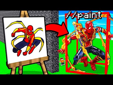CHEATING with PAINT in MINECRAFT?!