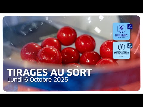 Tirages au sort (3e tour CDF Féminine et 4e tour Coupe Gambardella CA) 2025/2026 I (16h00)