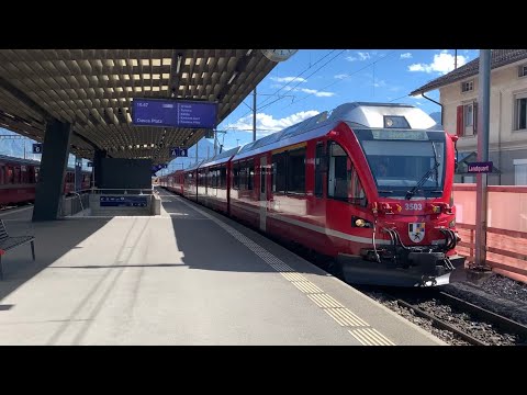 Ausfahrt des (RhB allegra) beim Bahnhof Landquart